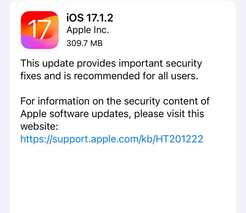 iOS 17 1 2 Update 1 808x700 1