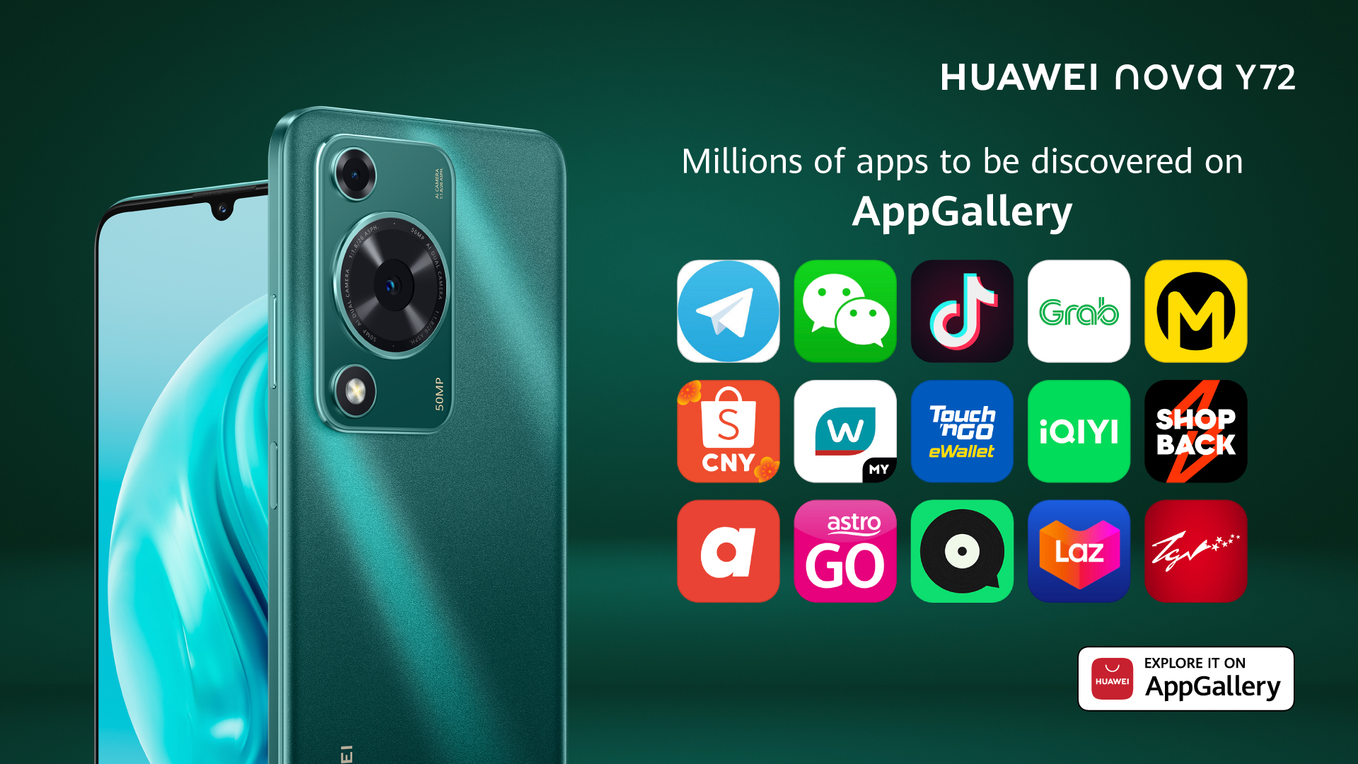 HUAWEI nova Y72发布:6000mAh、50MP双摄、X Button一键快速打开App,售RM899 5 IMAGE 2