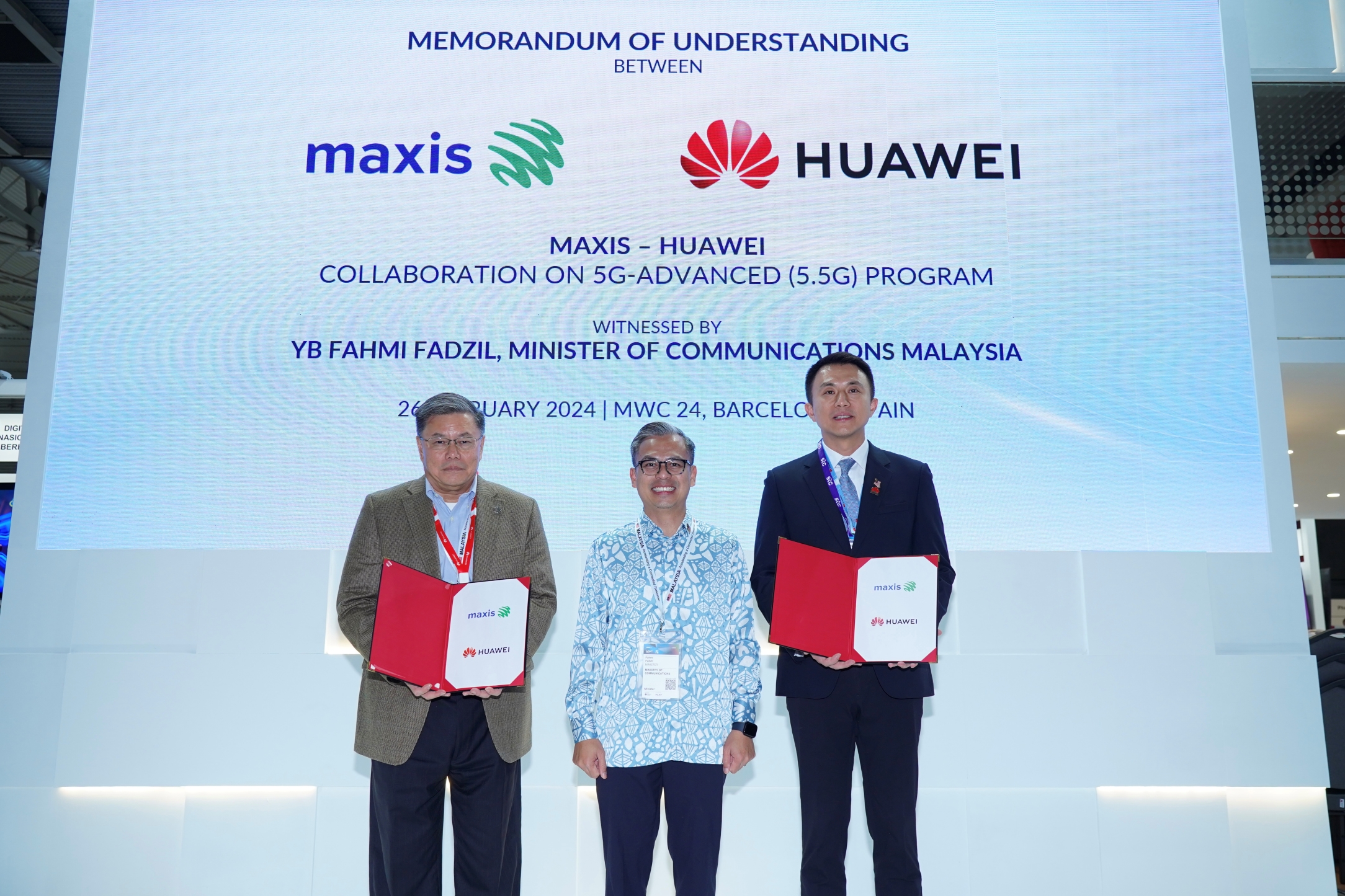 Huawei x Maxis MoU at MWC 2024