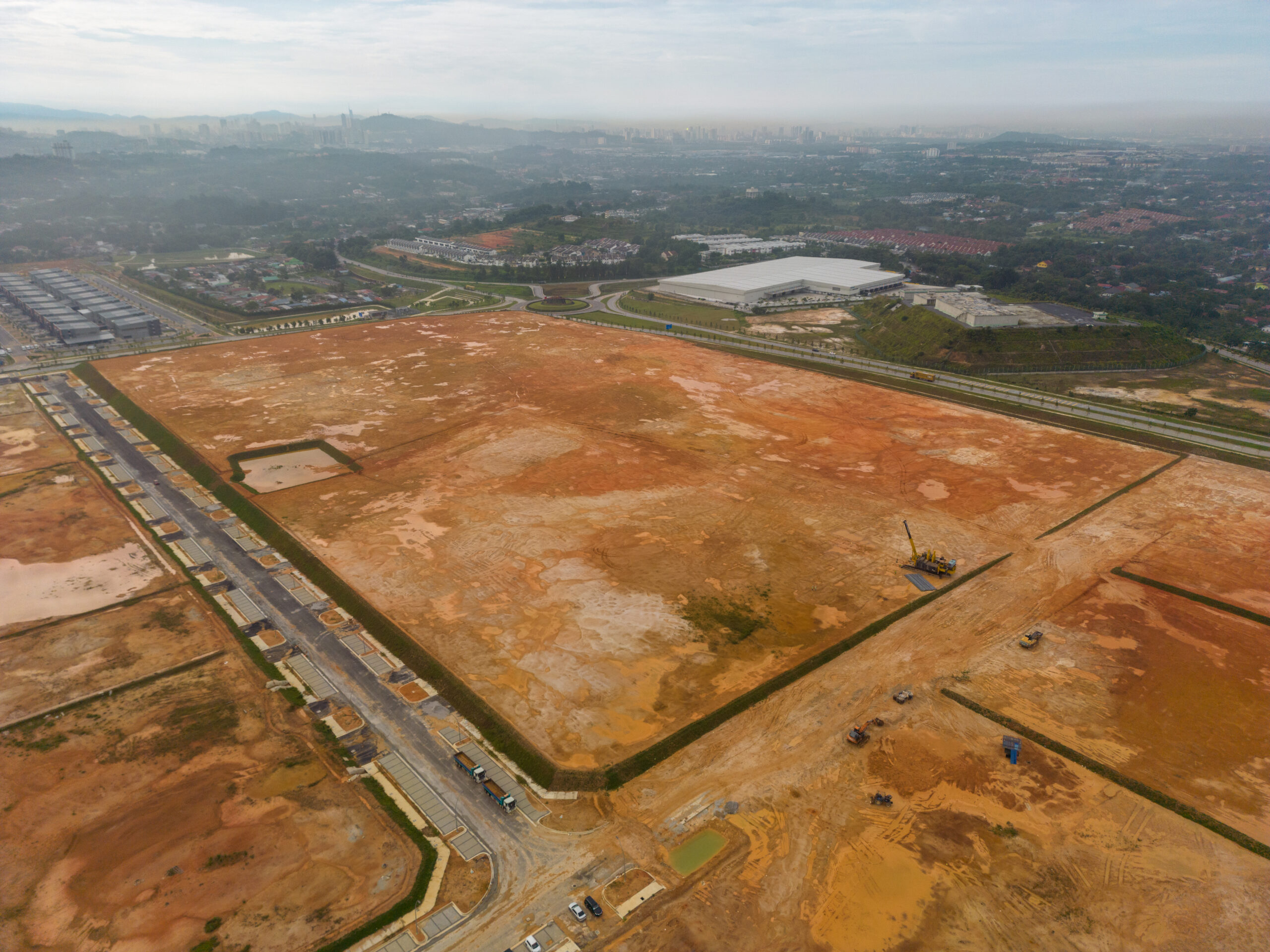 Aerial View Site for Googles first data center and Google Cloud scaled