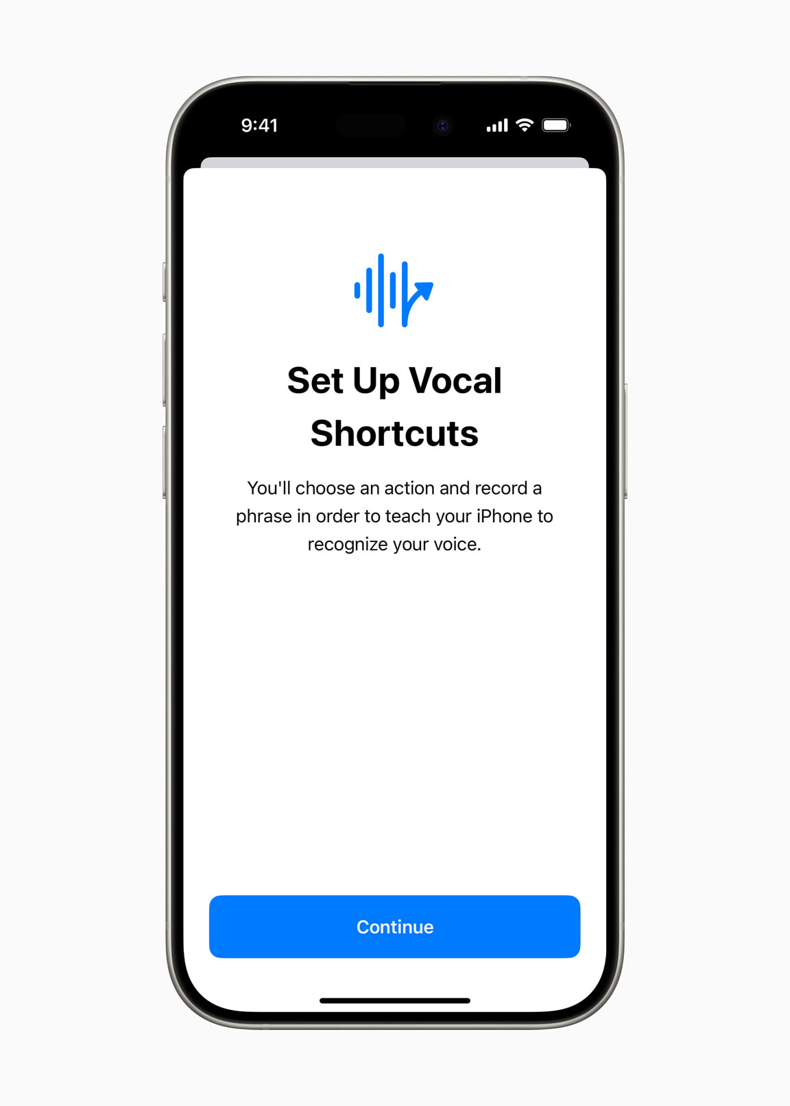 Apple accessibility features Vocal Shortcuts