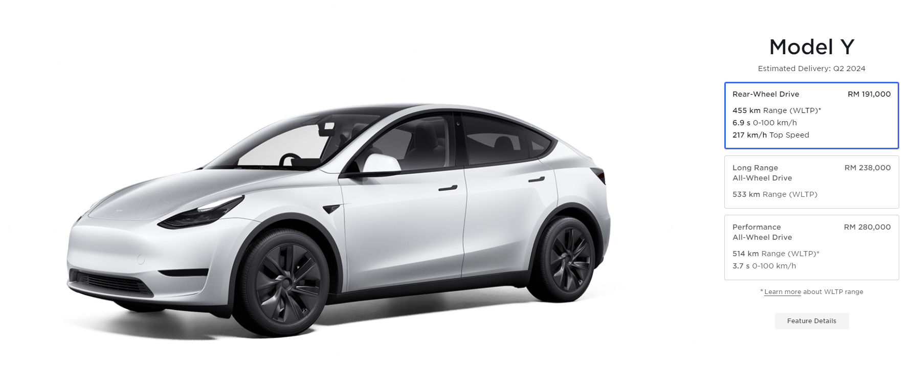 Tesla于美国下架Model Y标准版，推出长续航后驱版：续航提升至515公里，售价提升约RM9442