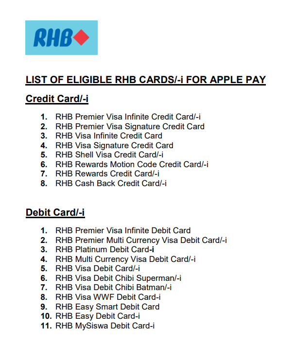 RHB Bank宣布支持Apple Pay,今天起用它消费三次最低RM50即可获RM30 CashBack! 2 image 254