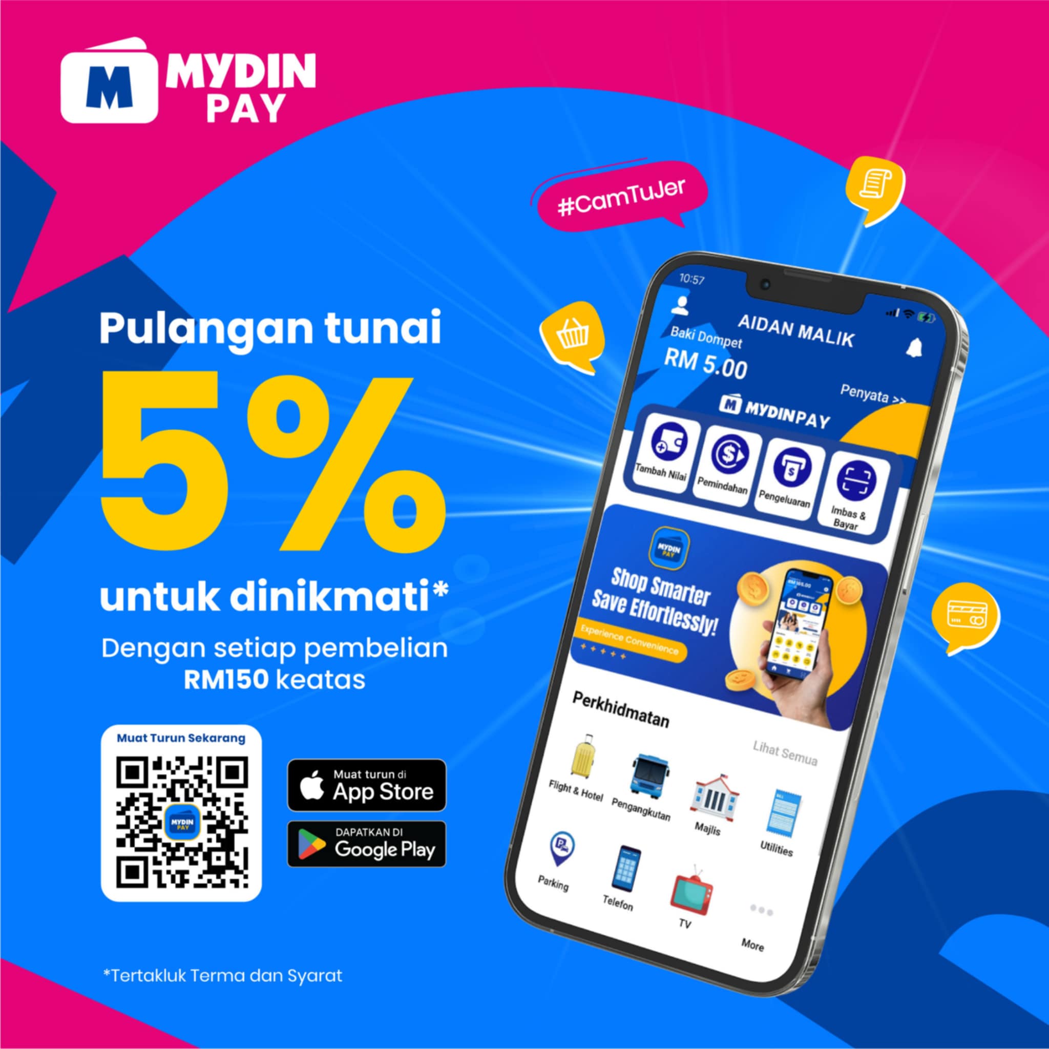 MYDINPay eWallet 正式上线!首1000名注册用户还可获RM5优惠券! 4 2303549a 6570 45c5 9632 b3dafe3ad7c8