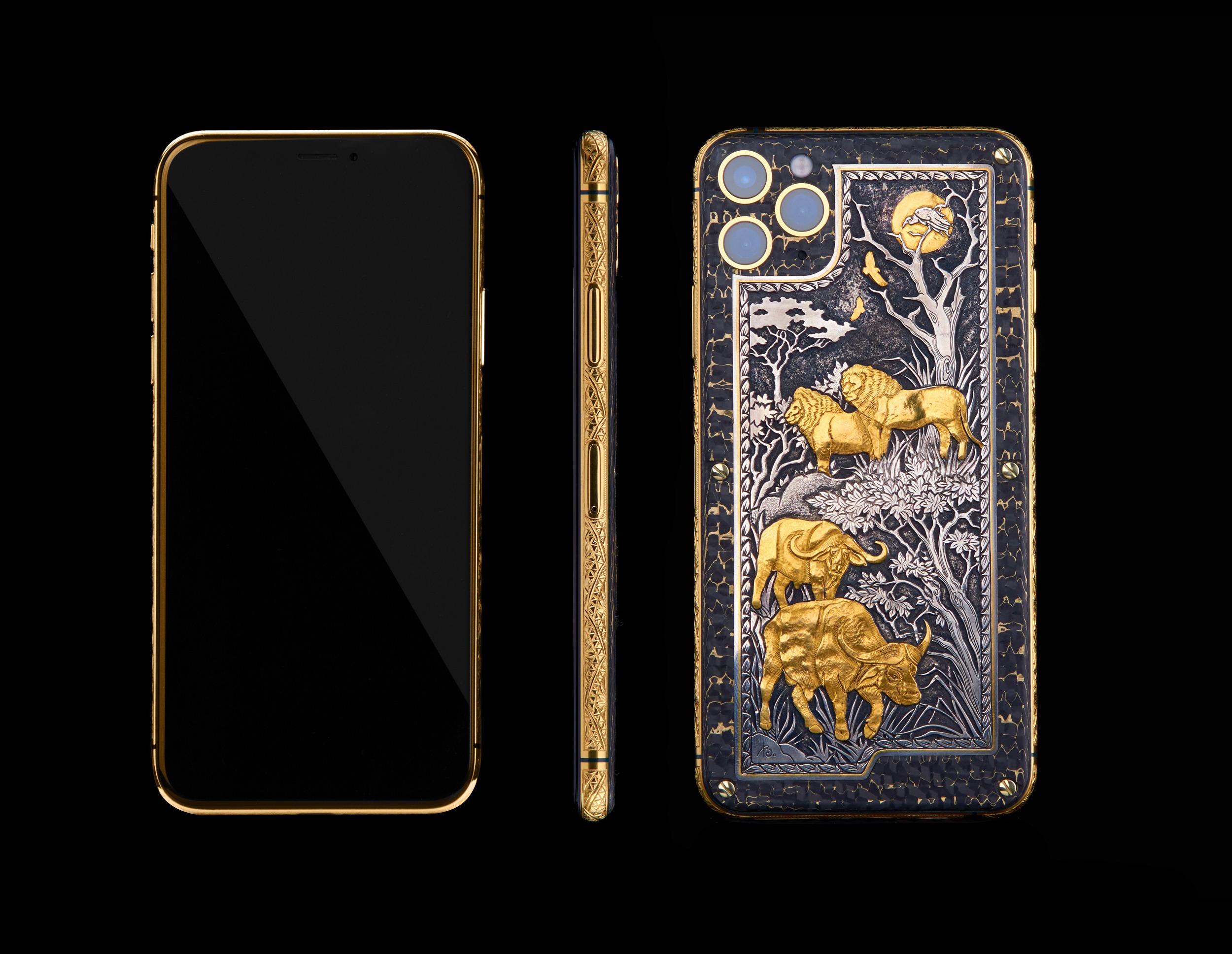 盘点奢侈品手机 HUAWEI三折叠机居然不是最贵的? 9 24ct Gold Platinum iPhone 11 Pro Nature Edition 4