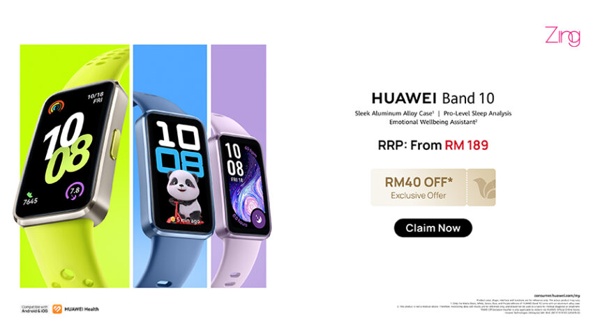 HUAWEI Band 10即将来马!支持QR Pay、专业睡眠分析、14天续航,大马售价RM189起! 1 HUAWEI Band 10 大马售价