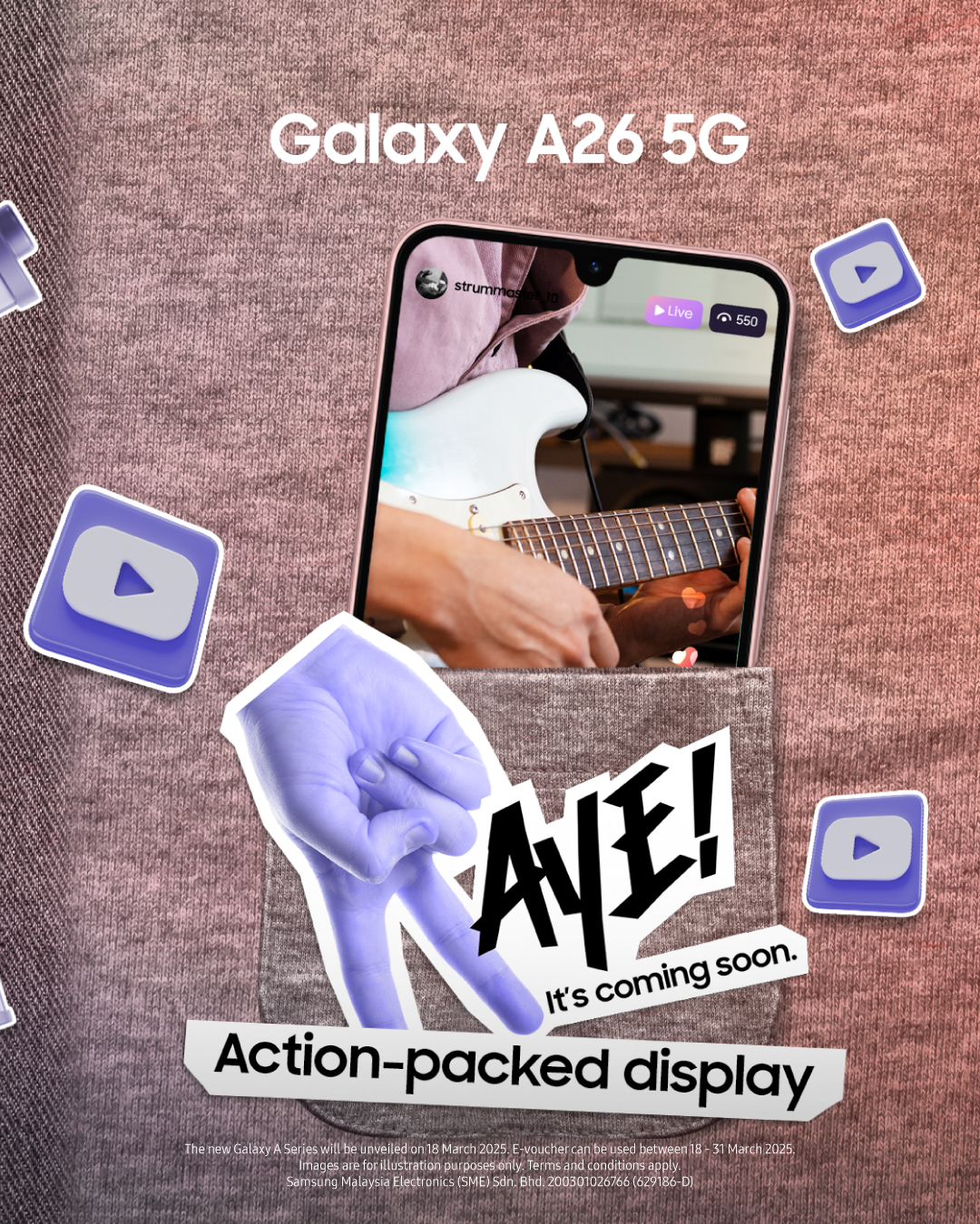 Samsung Galaxy A56/A36/A26大马发布:全系5000mAh、Super AMOLED,RM1199起! 5 KV Galaxy A26 5G