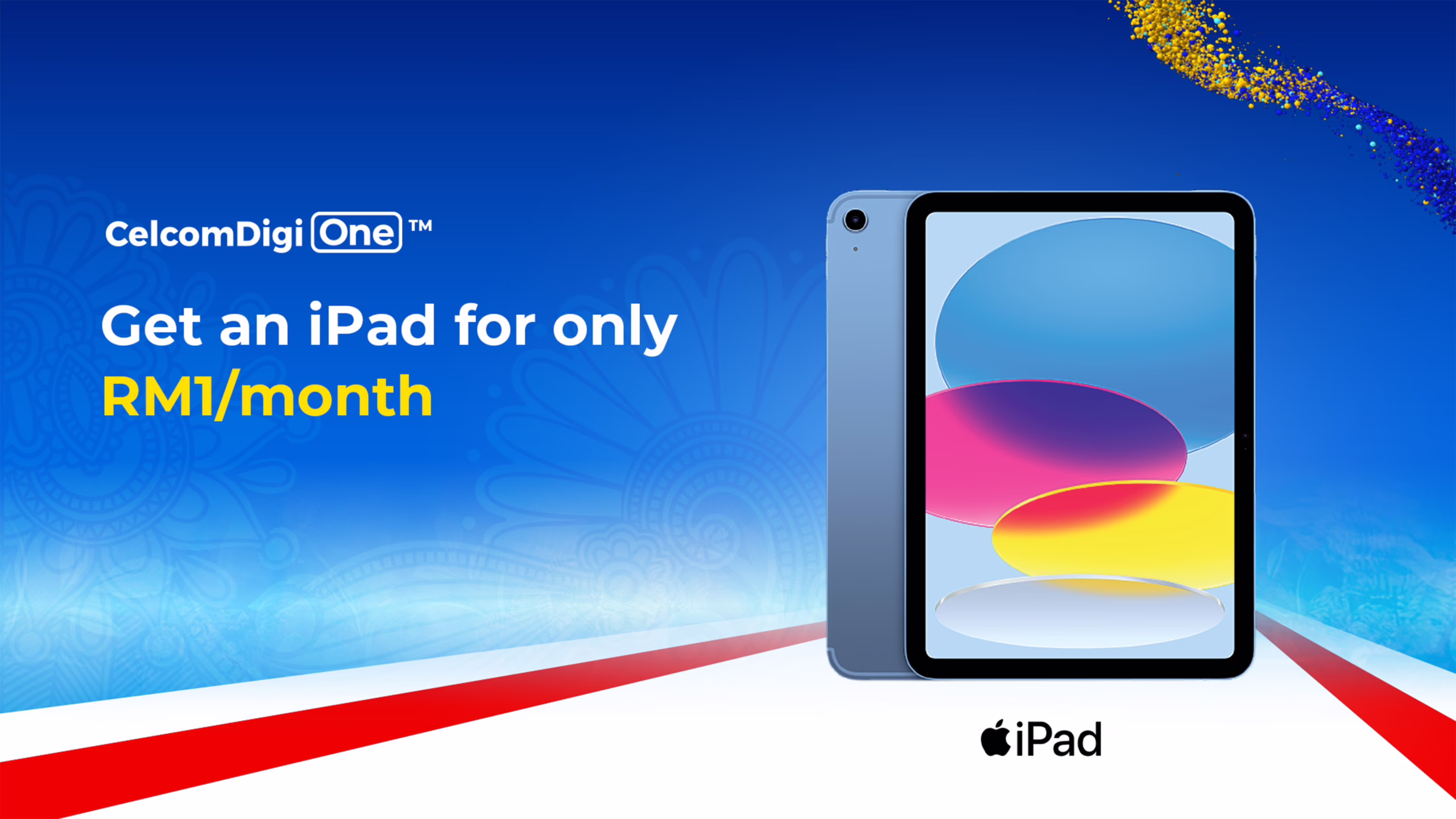 RM1 拿 iPad!CelcomDigi 国庆优惠:免费 5G 手机、FTTR 免费安装、超便宜上网通通有! 3 689997dbd461e6a8a735ad19 CelcomDigi iPad Campaign 990x557 ENG scaled
