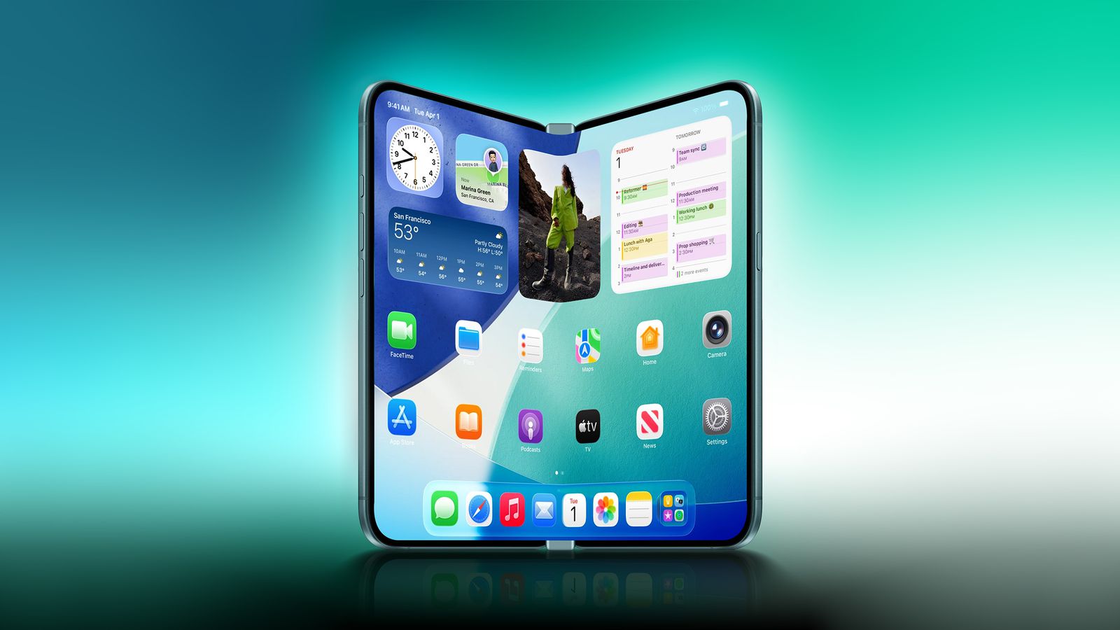 Mark Gurman曝Apple折叠iPhone明年推出!六大配置亮点公开:四组镜头、支持Touch ID指纹识别、采用eSIM? 2 Apple Foldable Thumb