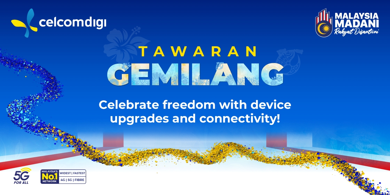 RM1 拿 iPad!CelcomDigi 国庆优惠:免费 5G 手机、FTTR 免费安装、超便宜上网通通有! 2 ENG Celebrate Hari Kebangsaan and Hari Malaysia with CelcomDigis Gemilang Deals