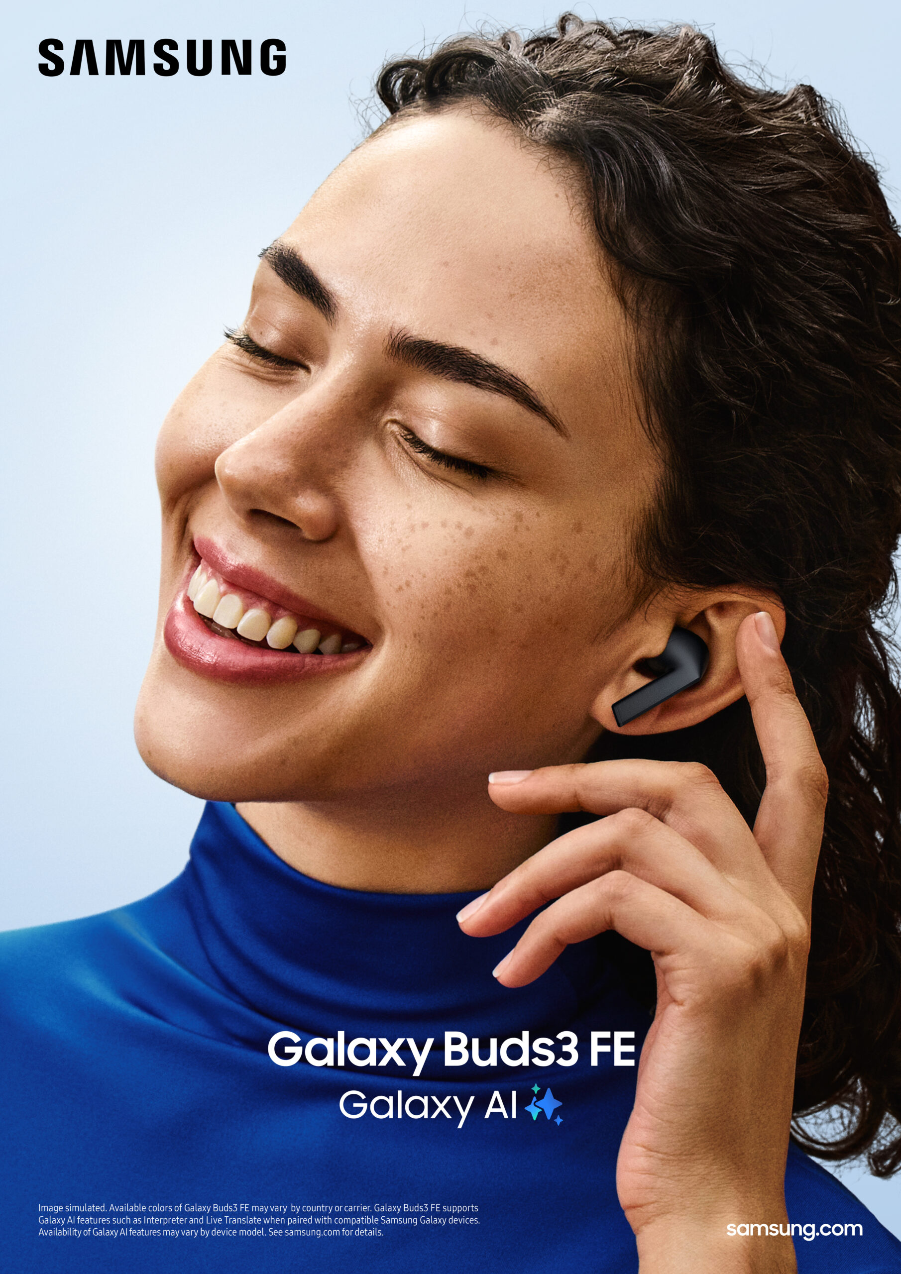 Samsung Galaxy Buds3 FE 发布:Blade设计、升级音频性能、Galaxy AI功能,价格更亲民! 4 Galaxy Buds3 FE Lifestyle KV 210x297 1 scaled