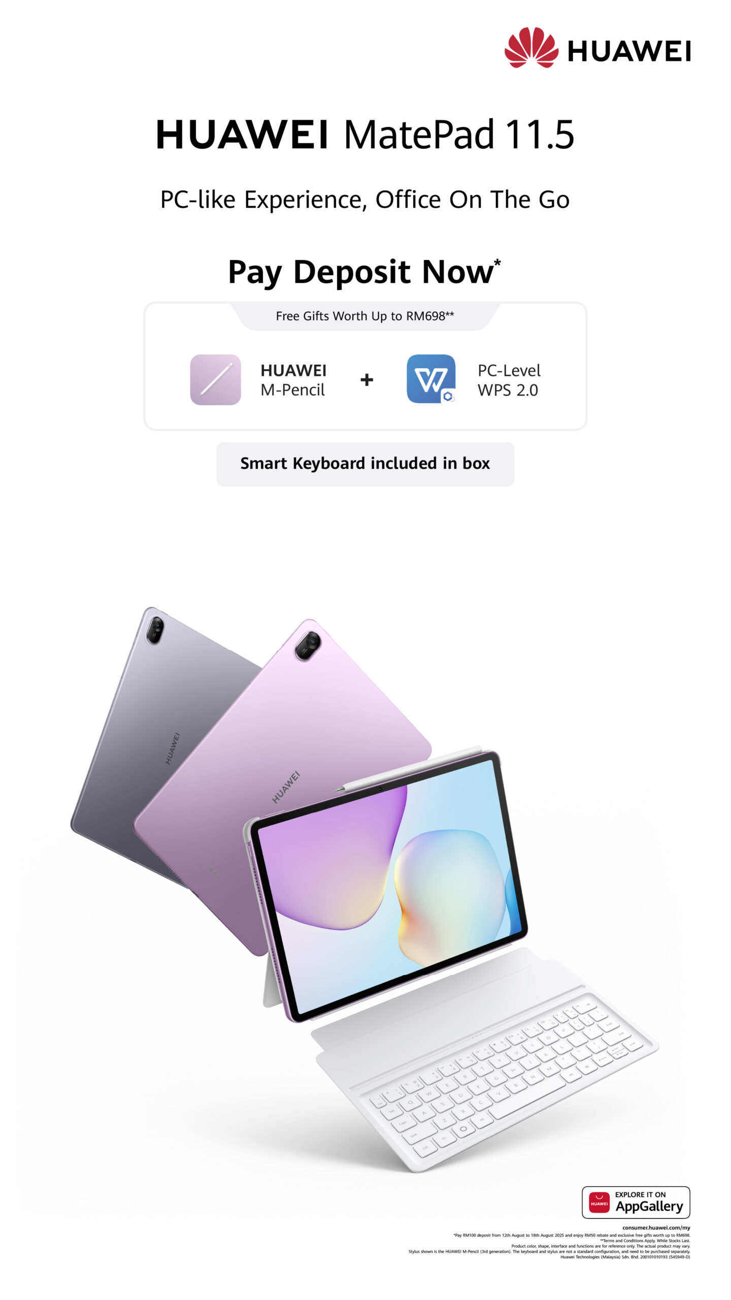 HUAWEI MatePad 11.5 PaperMatte 2025将在大马发布:515g、10,100mAh、PC级办公! 3 IMAGE 2 2 1 scaled