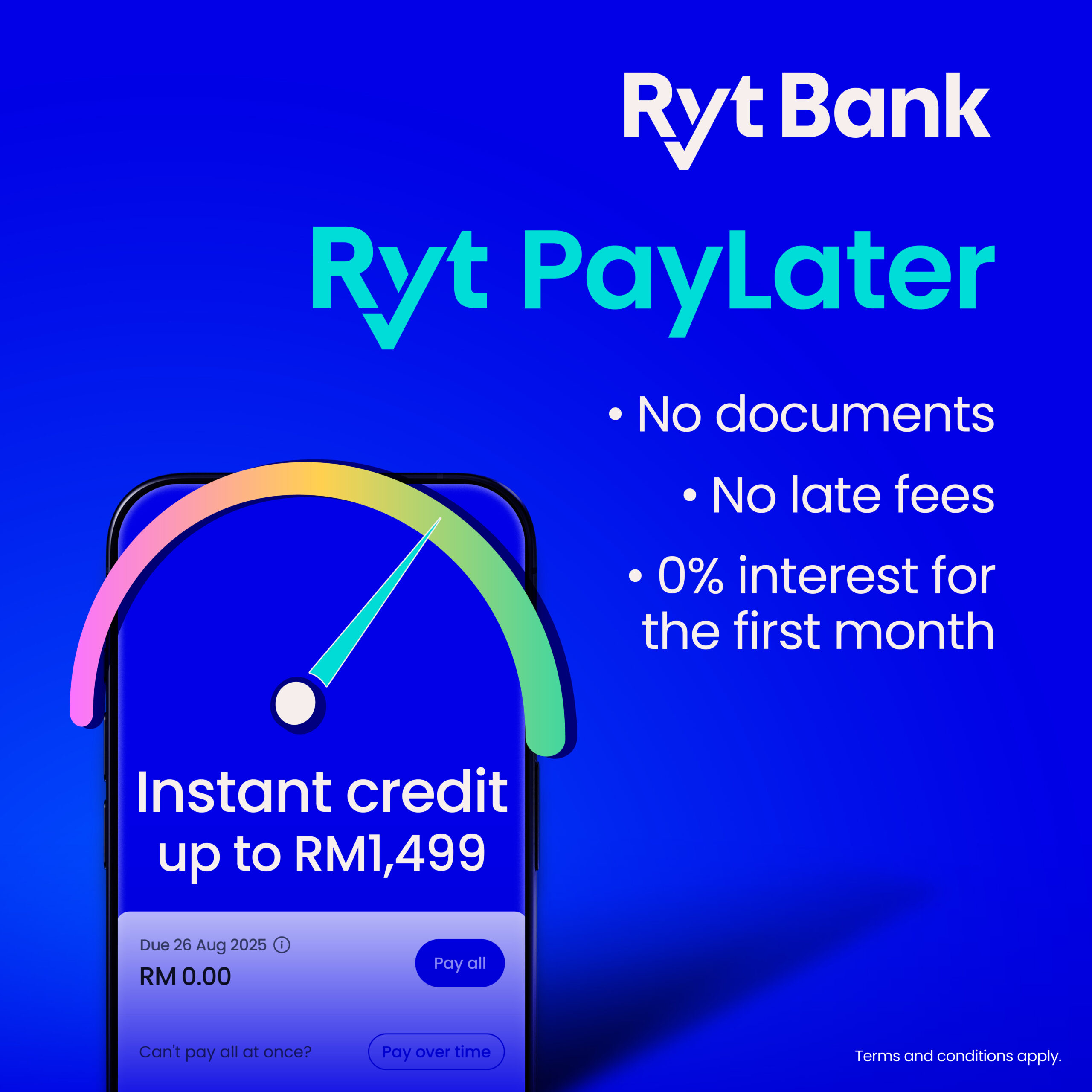大马首个AI数码银行 Ryt Bank 全面上线!最高可获4%年利率、1.2%海外消费现金回扣、高达RM1,499贷款服务! 7 Ryt PayLater scaled