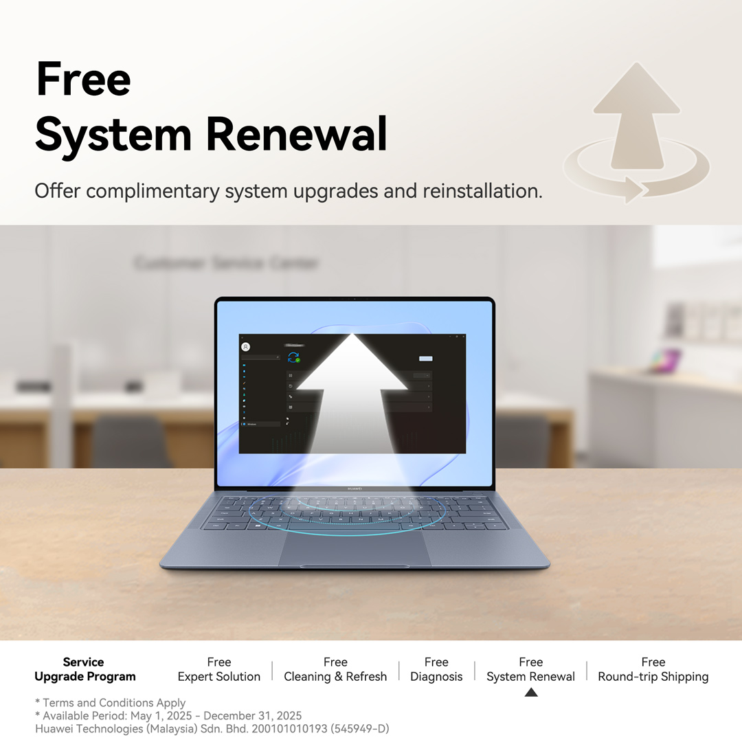 HUAWEI五大服务全面升级:清洁、检测、系统重装等全都无需花一毛钱! 3 Free System Renewal