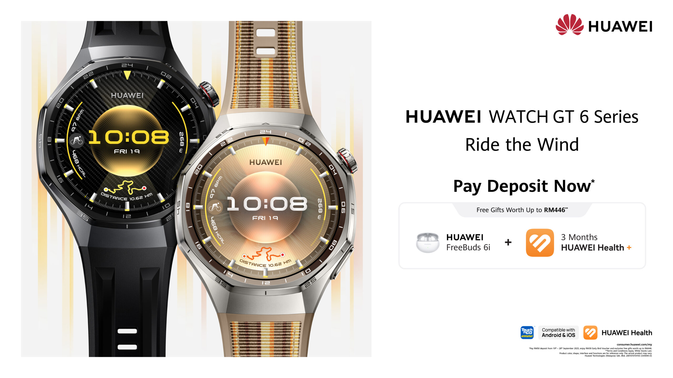 潜水 150 米、续航 21 天!HUAWEI WATCH GT 6 系列和 Ultimate 2 将于 9 月 29 日大马发布! 3 HUAWEI WATCH GT 6 SERIES 1920x1080 1 scaled