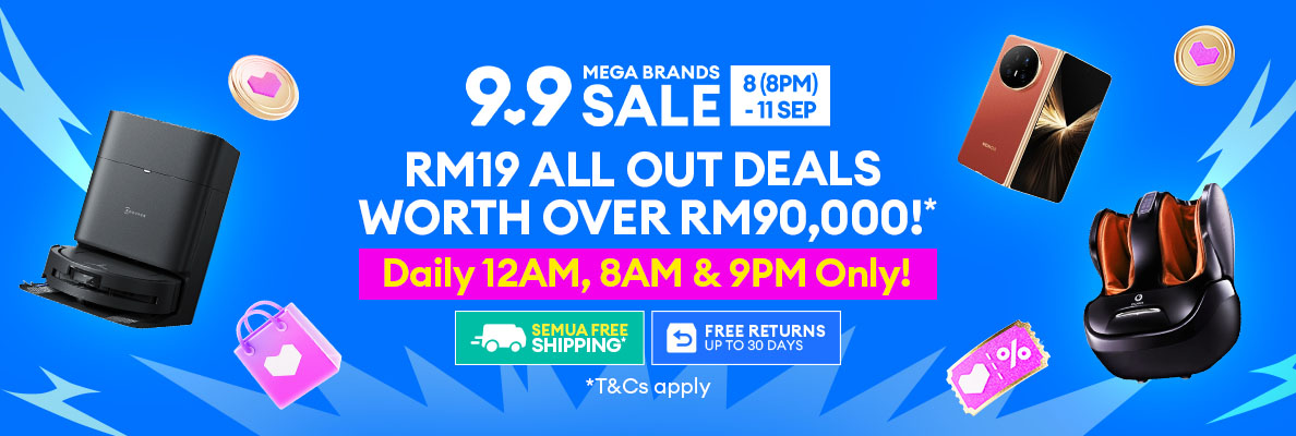 买到 Syiok!Lazada 9.9 促销开跑:最低价保证、90% 折扣、RM9 有机会开箱 RM600 好物的惊喜礼盒! 5 Header D 1188x400 RM19 Deals