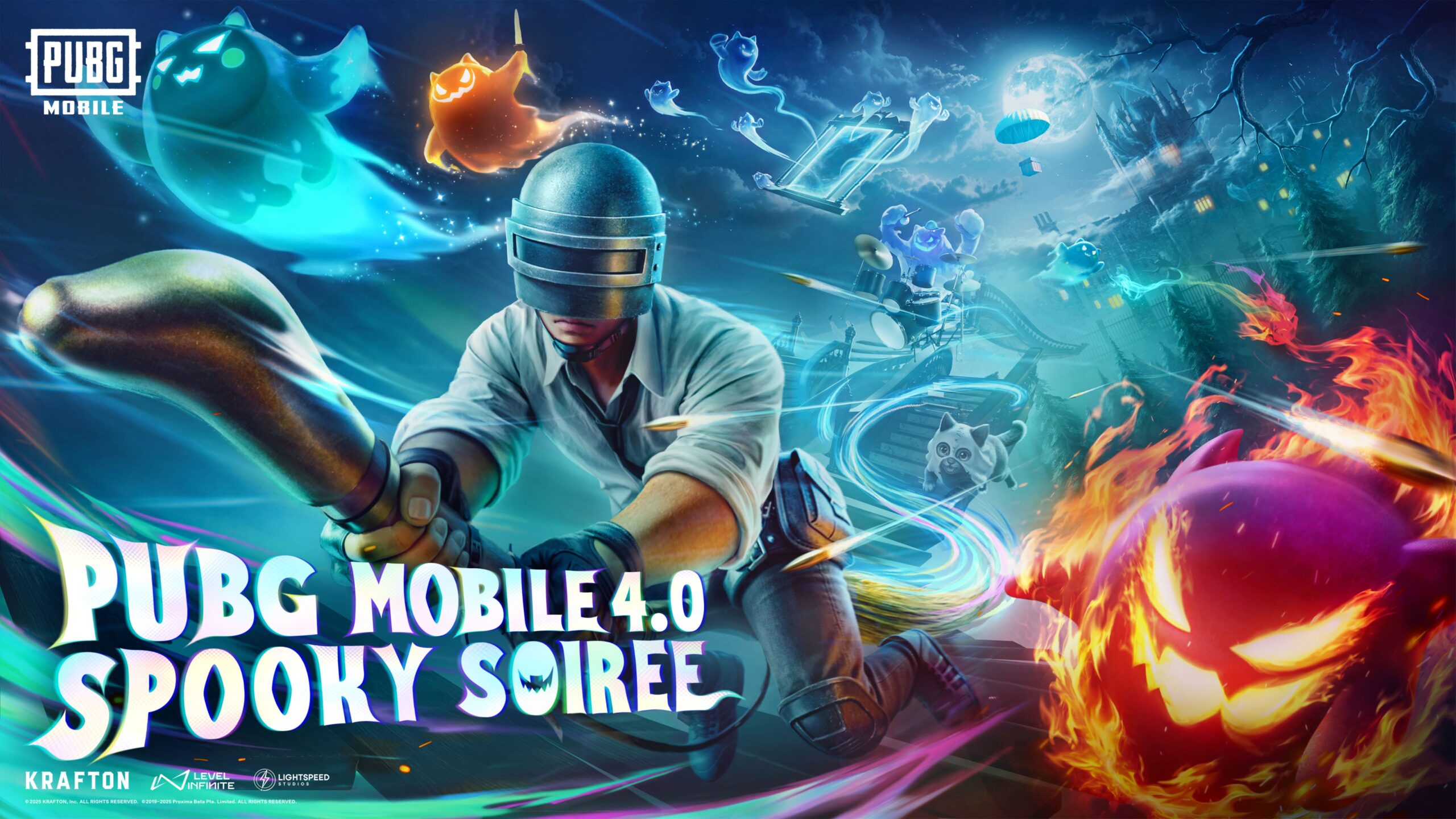 PUBG MOBILE 推出4.0版本更新!大量惊悚+灵异玩法、玩家被淘汰后化身“捣蛋鬼”用技能继续战斗! 2 PUBG MOBILE V4.0 KV scaled