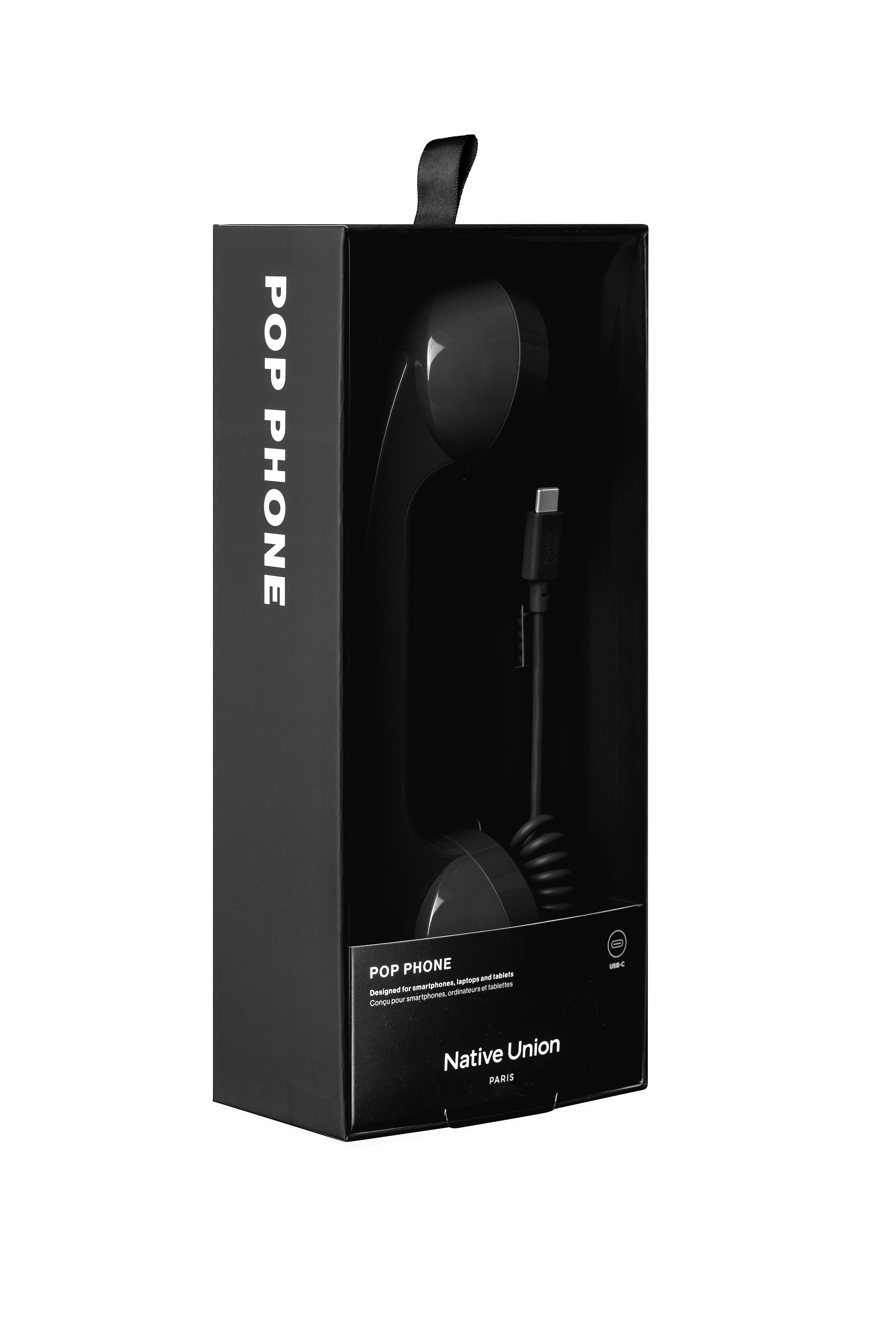 超怀旧!ante 发布 Native Union POP Phone 手柄电话,还有酷炫 ARC iPhone 17 防护壳! 15 PopPhone PackagingPhoto Black 1