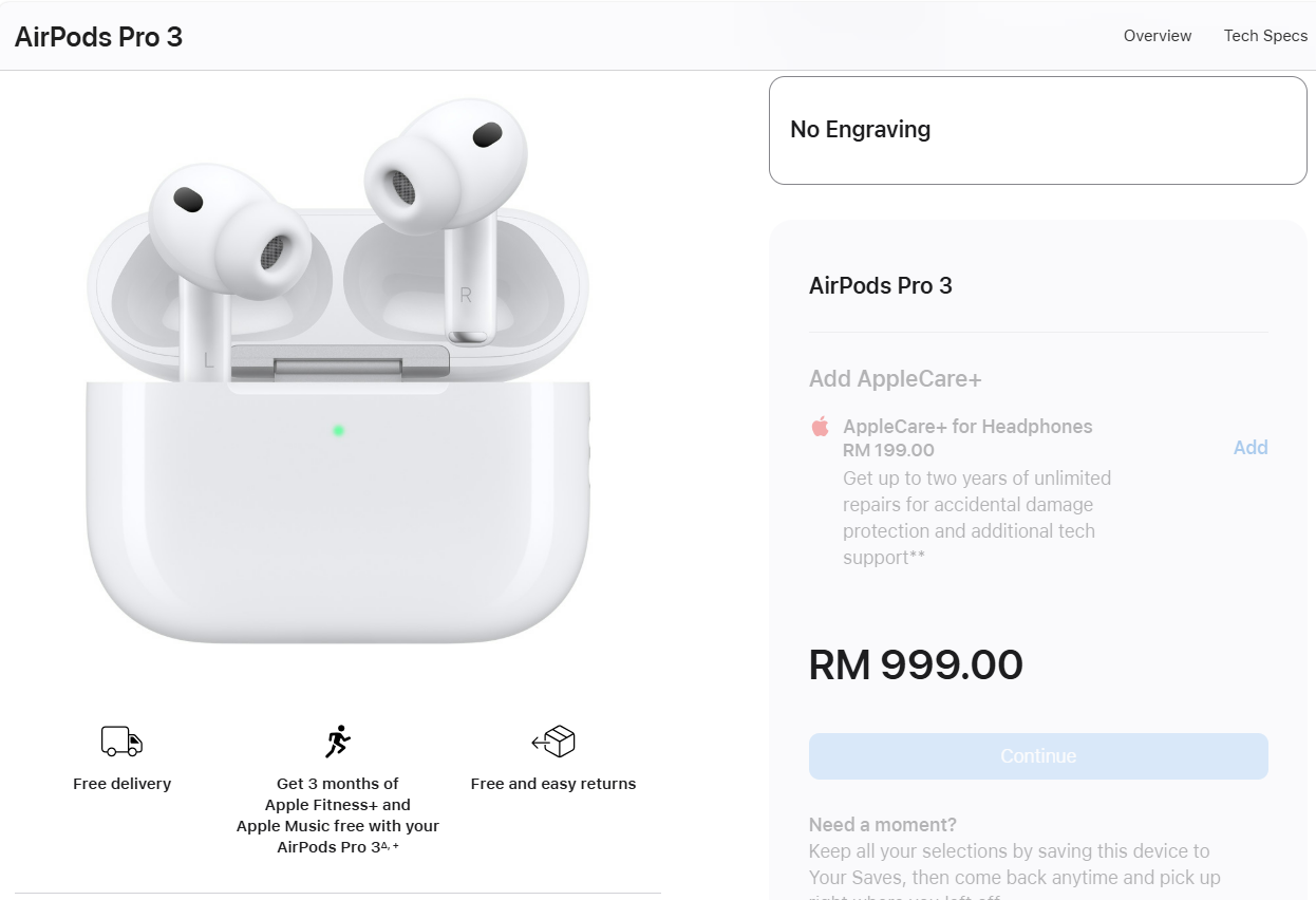 全球最强主动降噪耳机!AirPods Pro 3 发布:AI 实时翻译、心率监测、10 小时续航,大马售价 RM999! 19 Screenshot 2025 09 10 022045 1