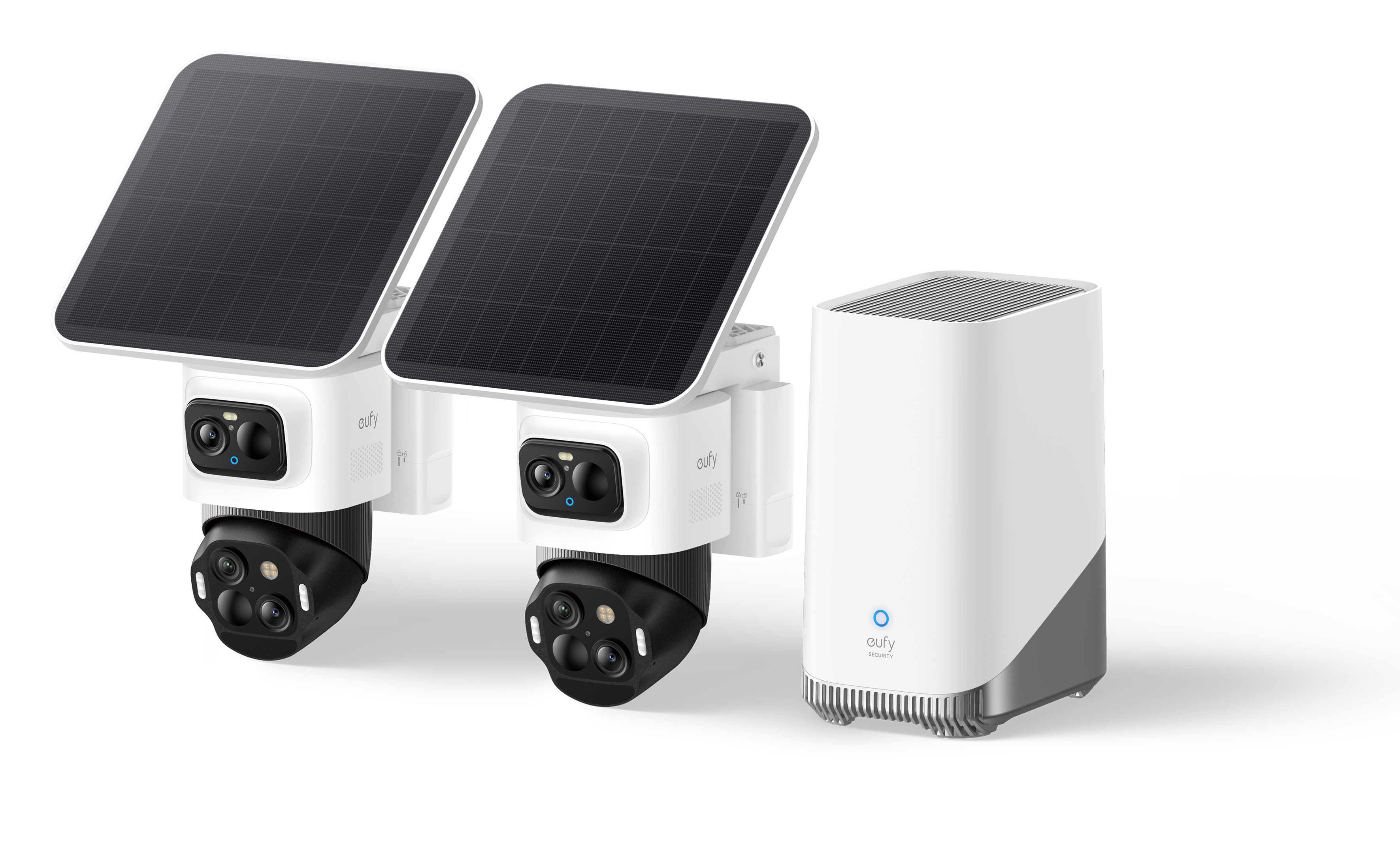 【IFA 2025】Anker 发布一系列黑科技:AI 扫拖机器人、能爬楼的吸尘器、全球首款移动家庭影院等! 12 eufyCam S4 2 Cam Kit with Homebase 1