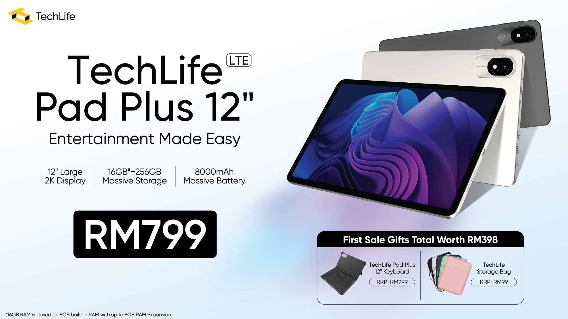 大马售价 RM799!TechLife Pad Plus 12" LTE 发布:12 寸大屏、8000mAh 大电池、16+256GB! 7 TechLife Pad Plus 12 KV 1