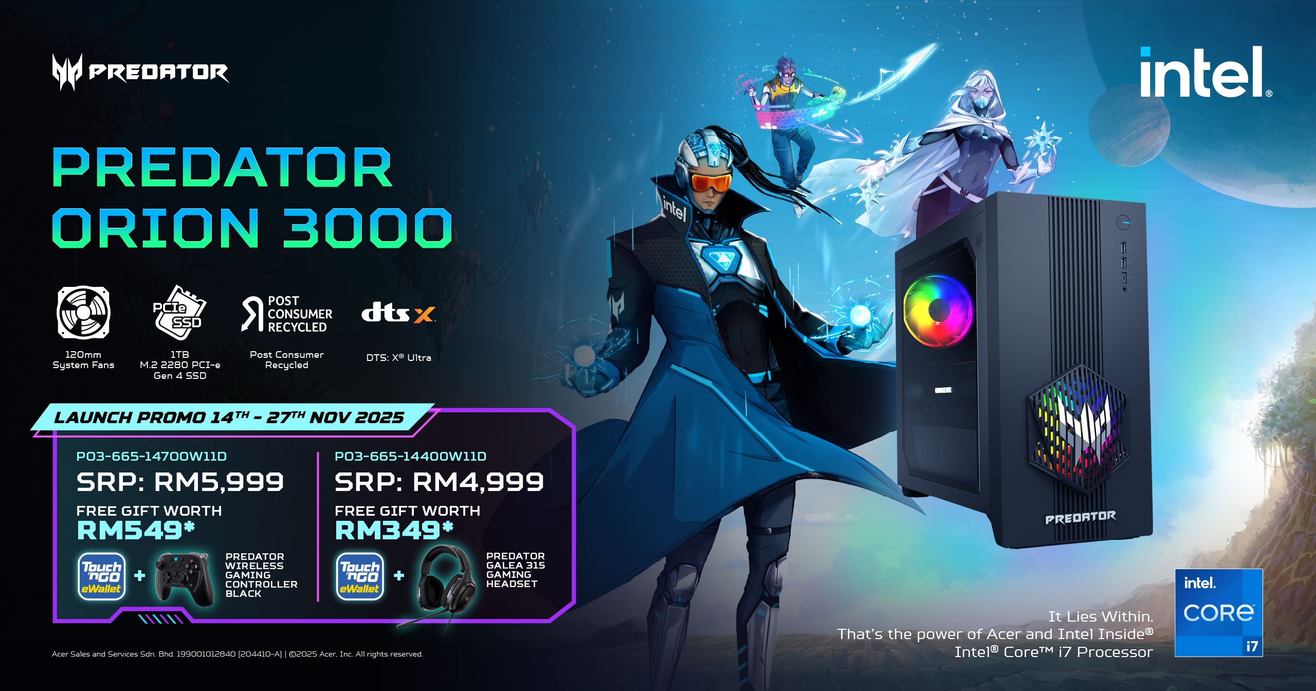 Acer Predator游戏设备发布：14寸笔电、小型主机、WQHD 2K屏，售RM1099起！ - Zing Gadget