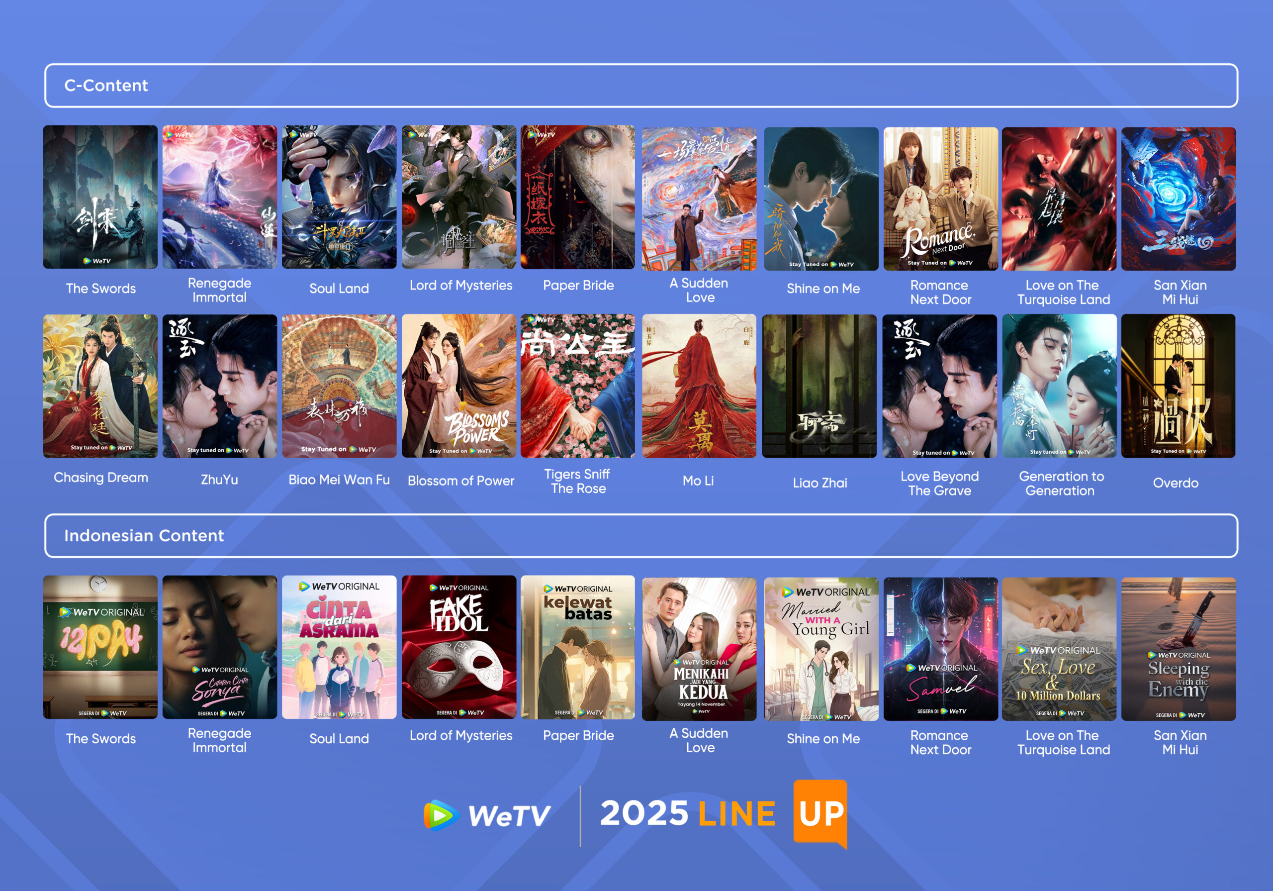WeTV 公布 2026 年计划:推出500多部中国短剧+综艺等、升级应用直播功能等! 2 2026 WeTV Content Line Up scaled