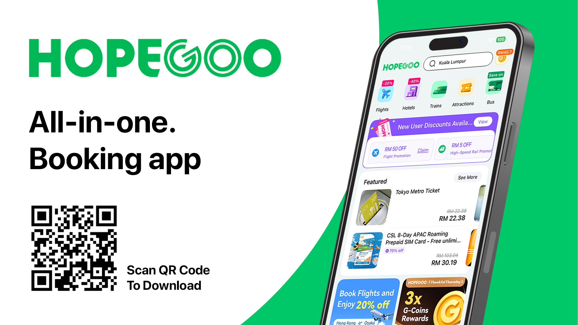 旅行安排更方便!HopeGoo一站式预定App大马上线:提供24/7一对一“管家”、行程规划安排等服务! 2 HopeGoo Banner All In One Booking App