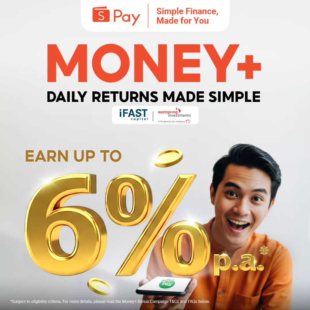 RM10 就能投资!ShopeePay 推出 Money+ 投资功能:RM10 起步,最高潜在 6% 年回酬! 12 my 11134258 820la