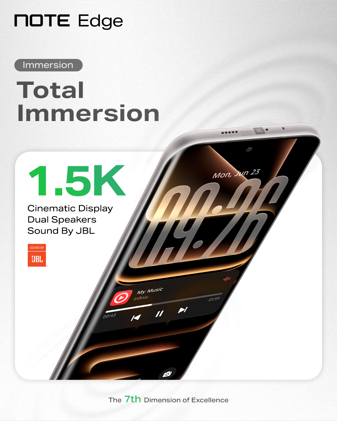 大马售价 RM999！Infinix NOTE Edge 发布：6500mAh 大电池、天玑 7100 处理器、7.2mm 超薄机身！