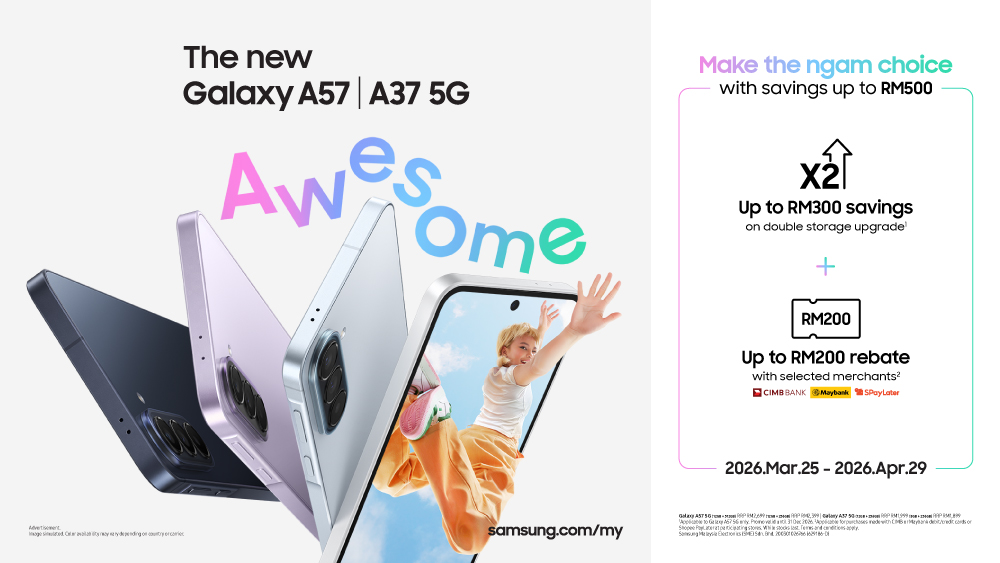 首销价 RM1,799 起!Samsung Galaxy A57 / A37 5G 大马发布:AI 功能下放、6 年更新、夜拍升级! 4 MAIN KV