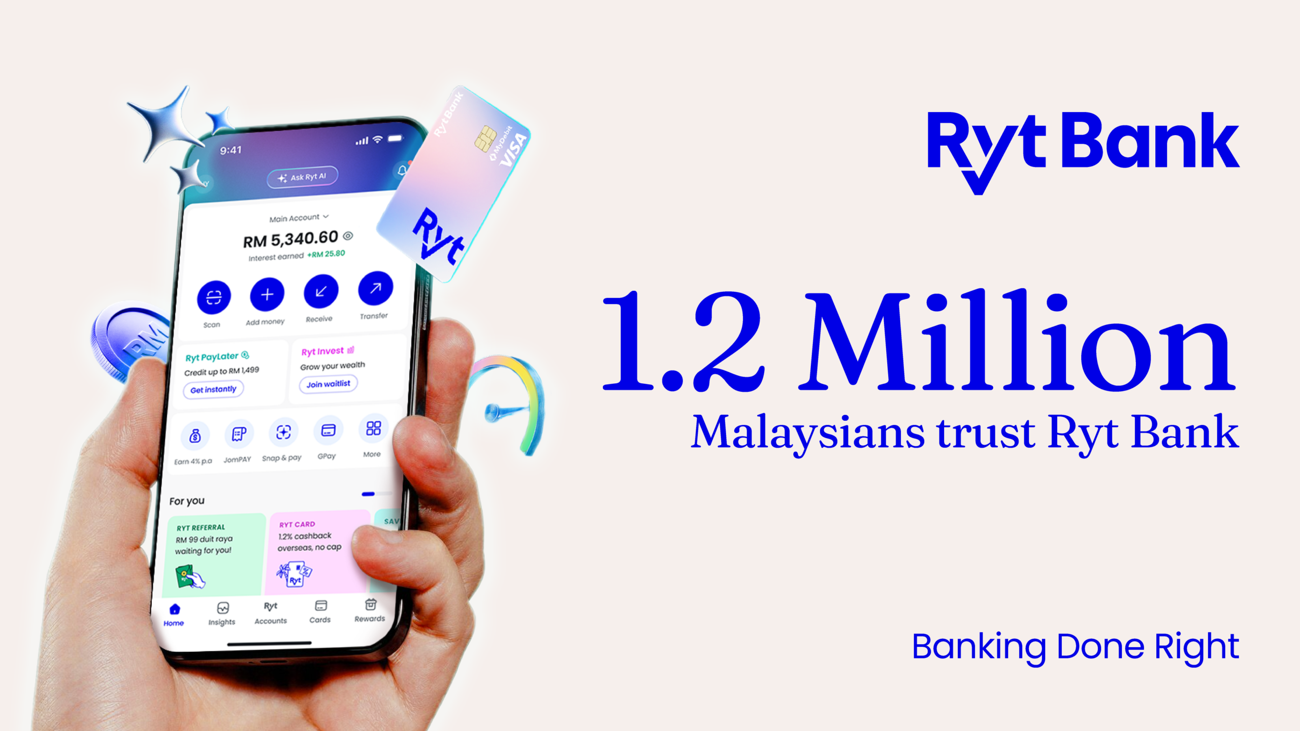 7 个多月内冲破 120 万用户!Ryt Bank 成大马增长最快的数字银行! 3 1.2Mil Users PR Image v2 PR ENG 1 scaled