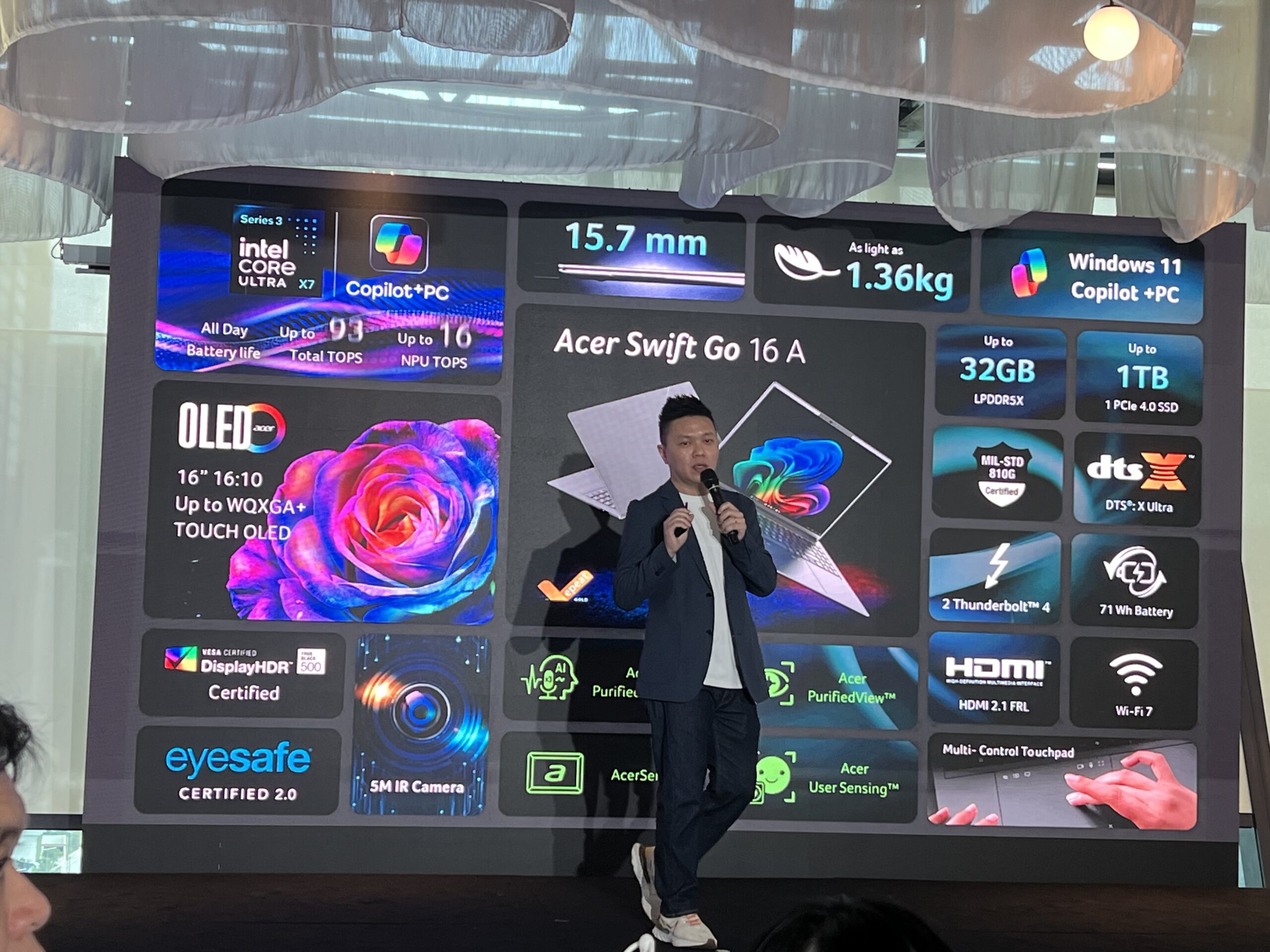 Acer新笔电发布:Intel Core Ultra 3系列、1kg不到的办公本以及一体式桌机等,售RM4399起! 3 Acer新笔电发布:Intel Core Ultra 3系列、1kg不到的办公本以及一体式桌机等,售RM4399起!