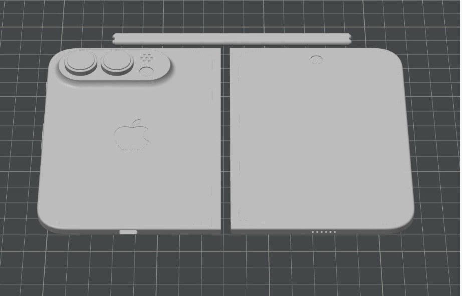 Apple折叠机iPhone Fold最新模型爆料!音量键在顶部、后置两颗镜头,或没有Face ID脸部识别 4 d205d1ad66d945d78ab79cee67a61f87