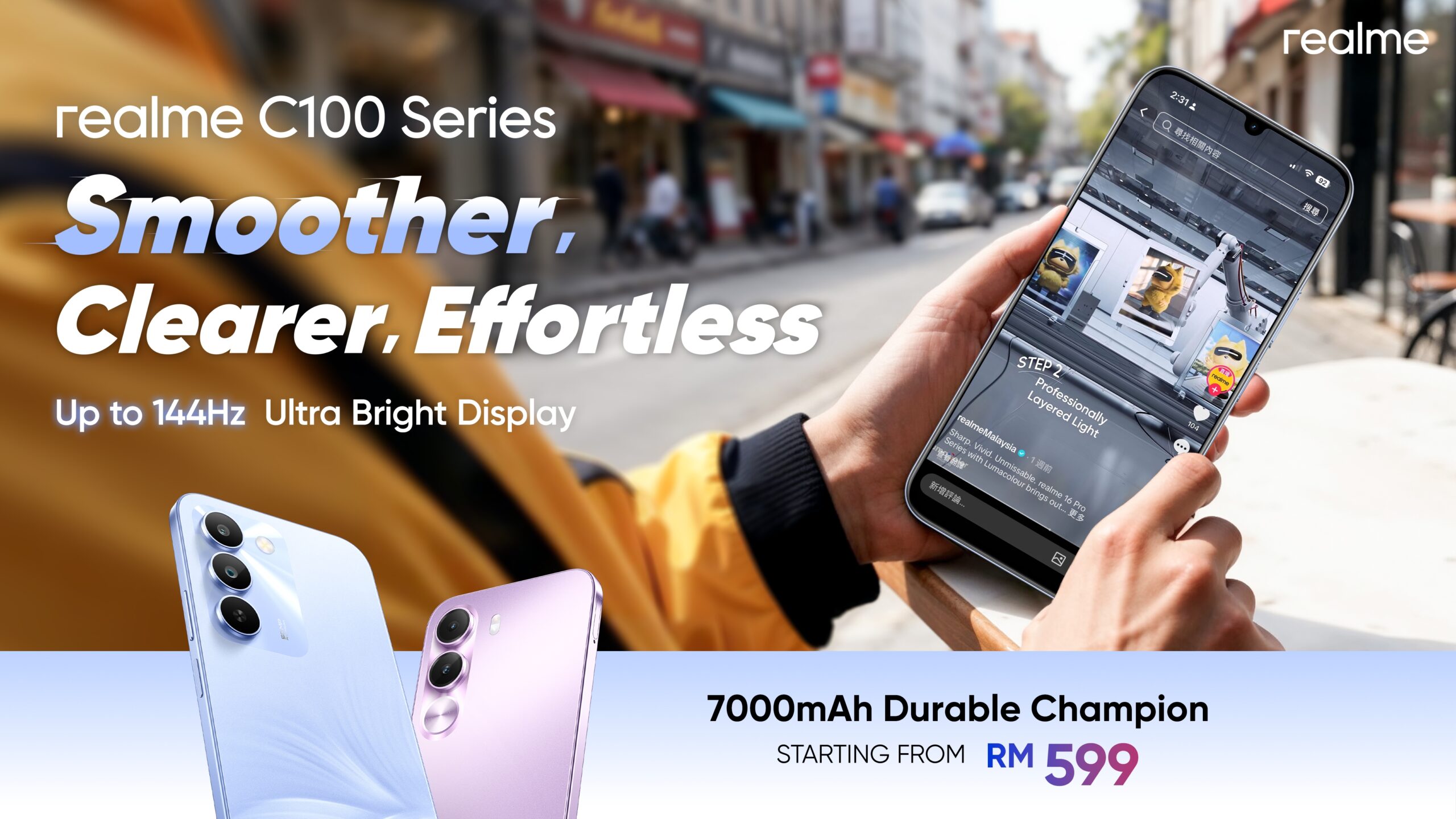 大马售价 RM599 起!realme C100 系列发布:7000mAh 大电池、IP64 防尘防水、144Hz 高刷! 6 KV 5 1 scaled