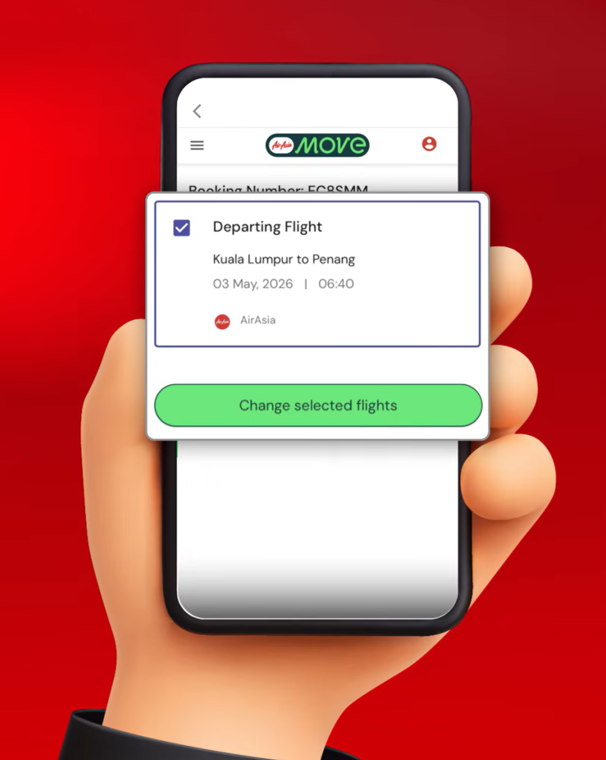 临时改行程不用怕!AirAsia MOVE 推出新功能:旅客可免费1次改签! 3 Screenshot 2026 05 11 111112