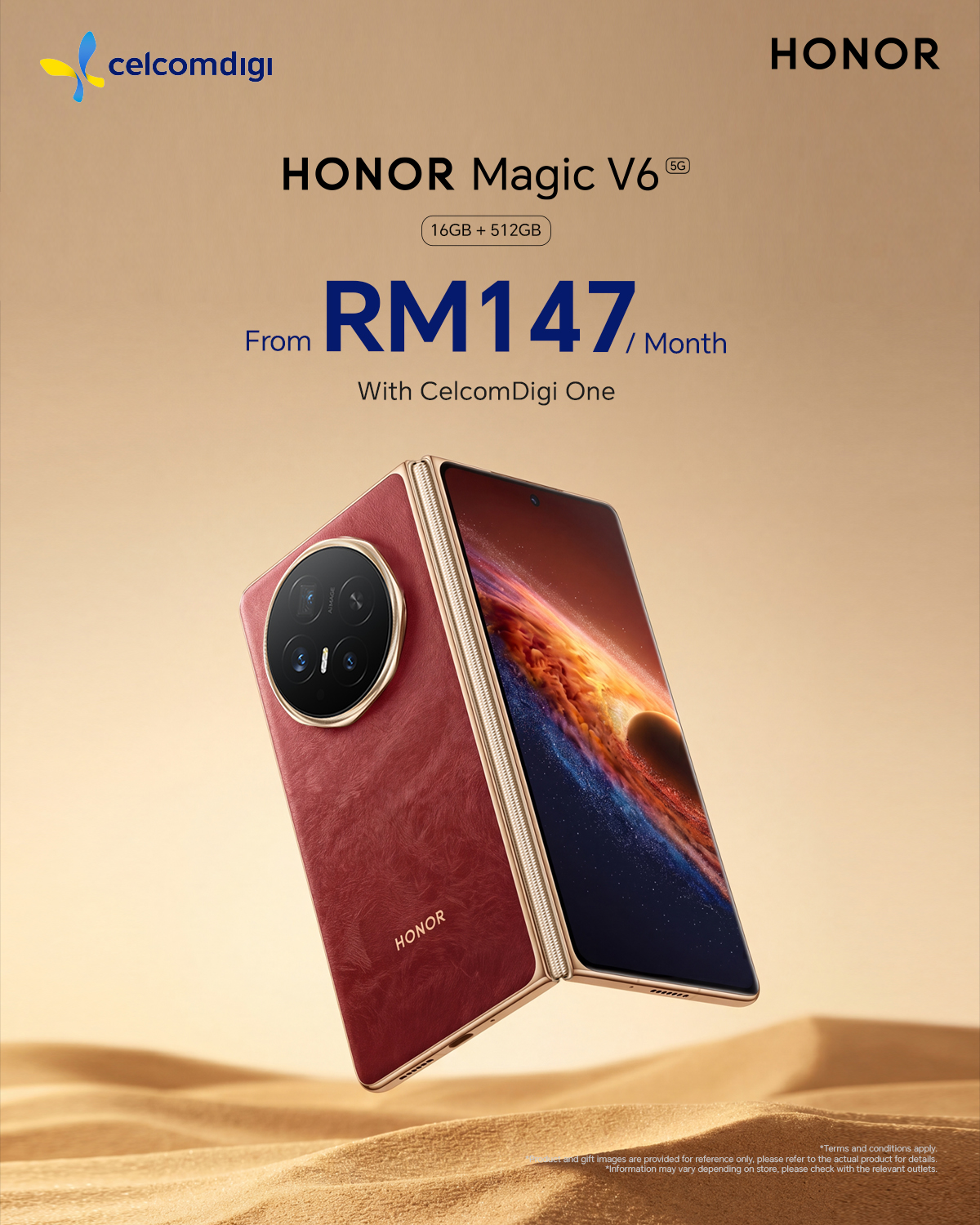 HONOR Magic V6 CelcomDigi Plan