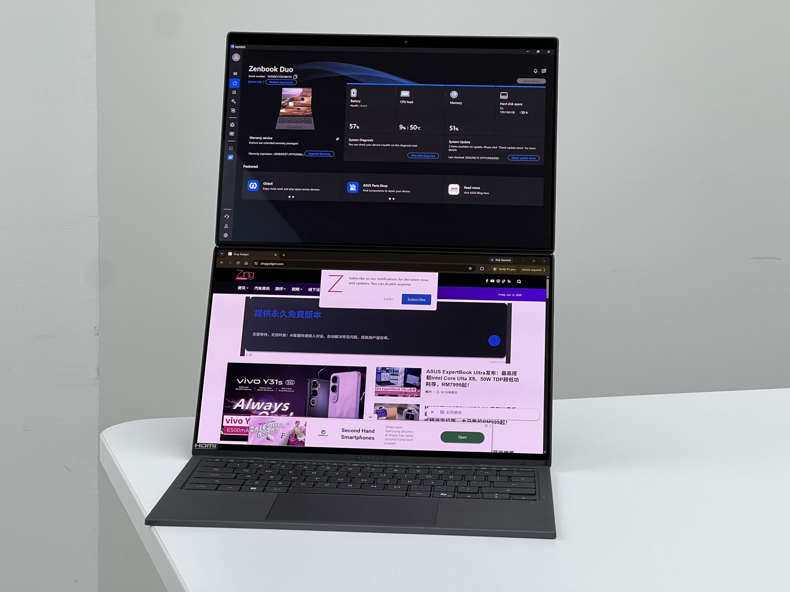2026款ASUS ZenBook Duo评测:屏幕更大、续航更长、散热更好,体验成熟许多的双屏神器! 20 IMG 3182 scaled