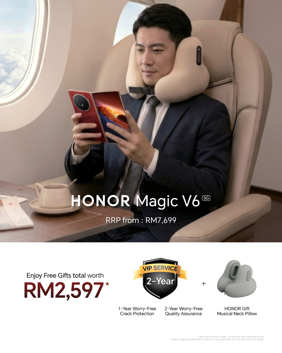 HONOR Magic V6、MagicPad 4 大马开卖!现在购买可免费拿价值最高 RM2597 赠品! 7 The HONOR Magic V6 free gift bundle KV SM