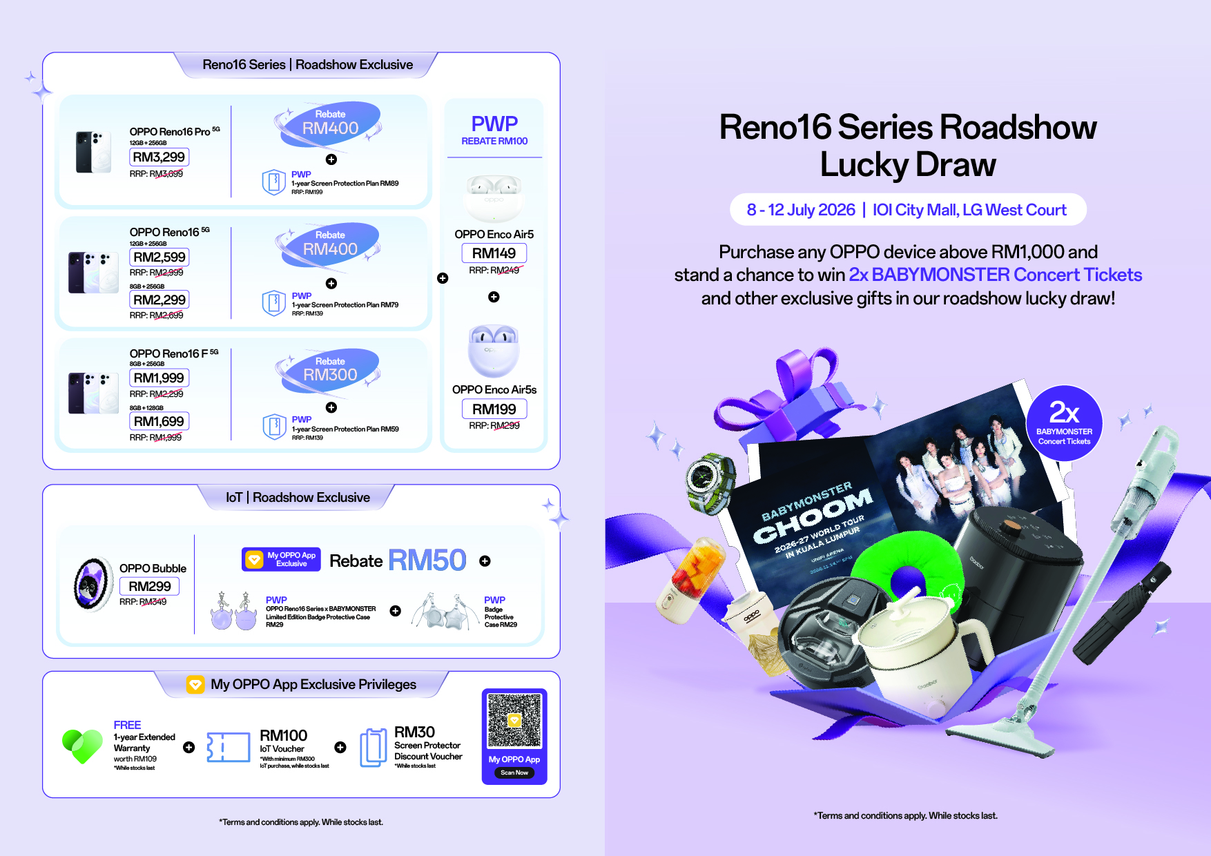 OPPO Reno16系列发布:3D浮雕背盖、天玑8550 Super、全系80W快充,RM1899起! 8 Reno16 Roadshow Promo Key Visual 2
