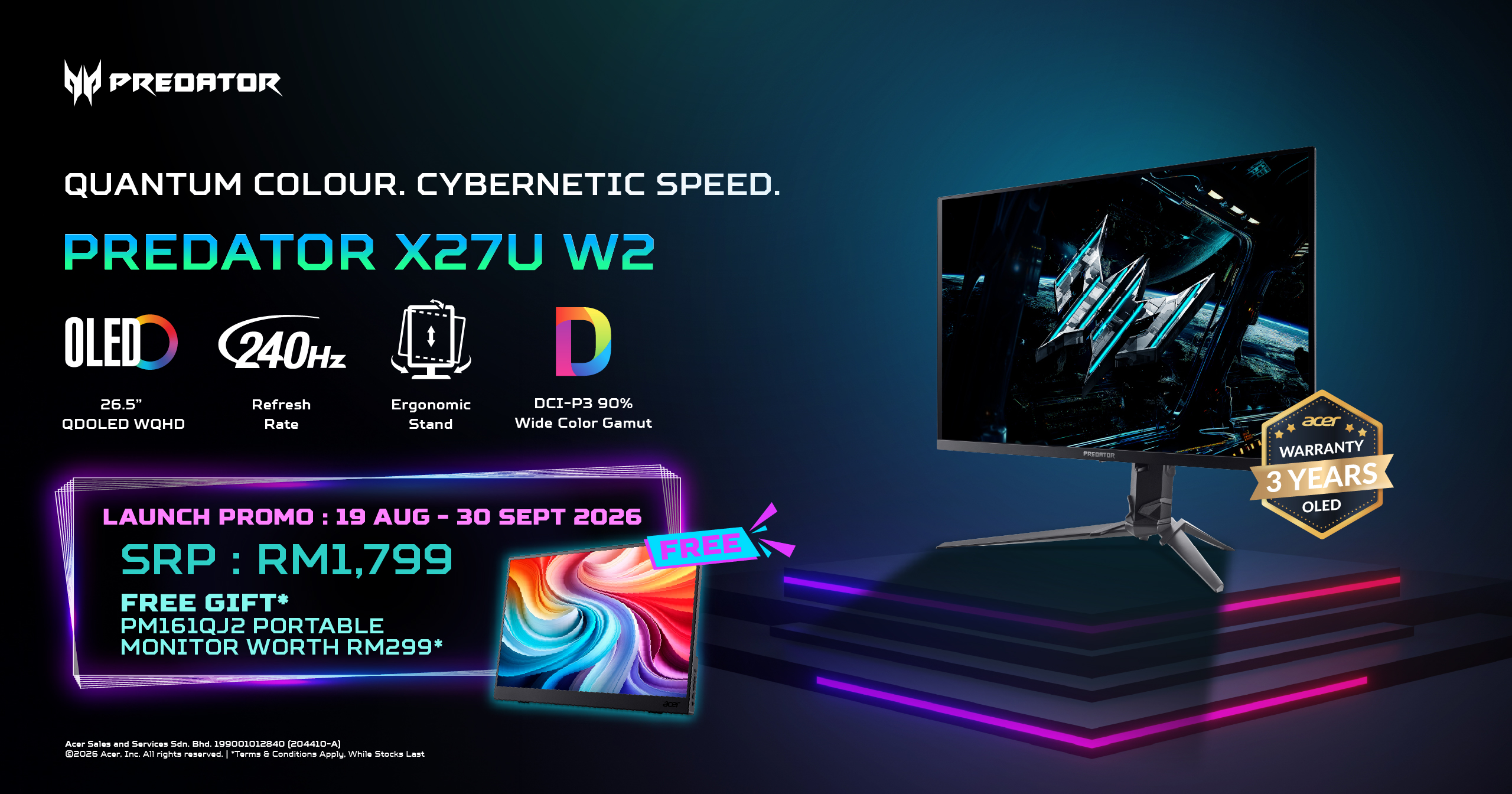 Acer也有闺蜜机了!Acer CA1系列大马发布:自带滚轮、内置电池、支持触控,售RM2699起! 6 Predator X27U W2 FA