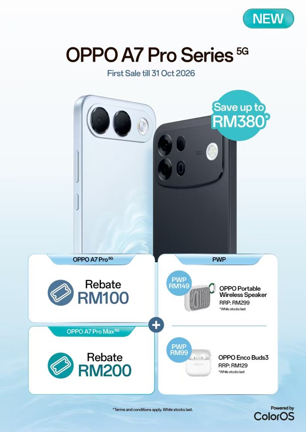 朋友再多也拍得下!OPPO A7 Pro Max有50MP 100°超广角自拍,还有10,000mAh大电池陪你玩一整天! 11 OPPO A7 Pro Series First Sale